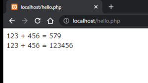 PHP入門講座 数値と文字列結の画像
